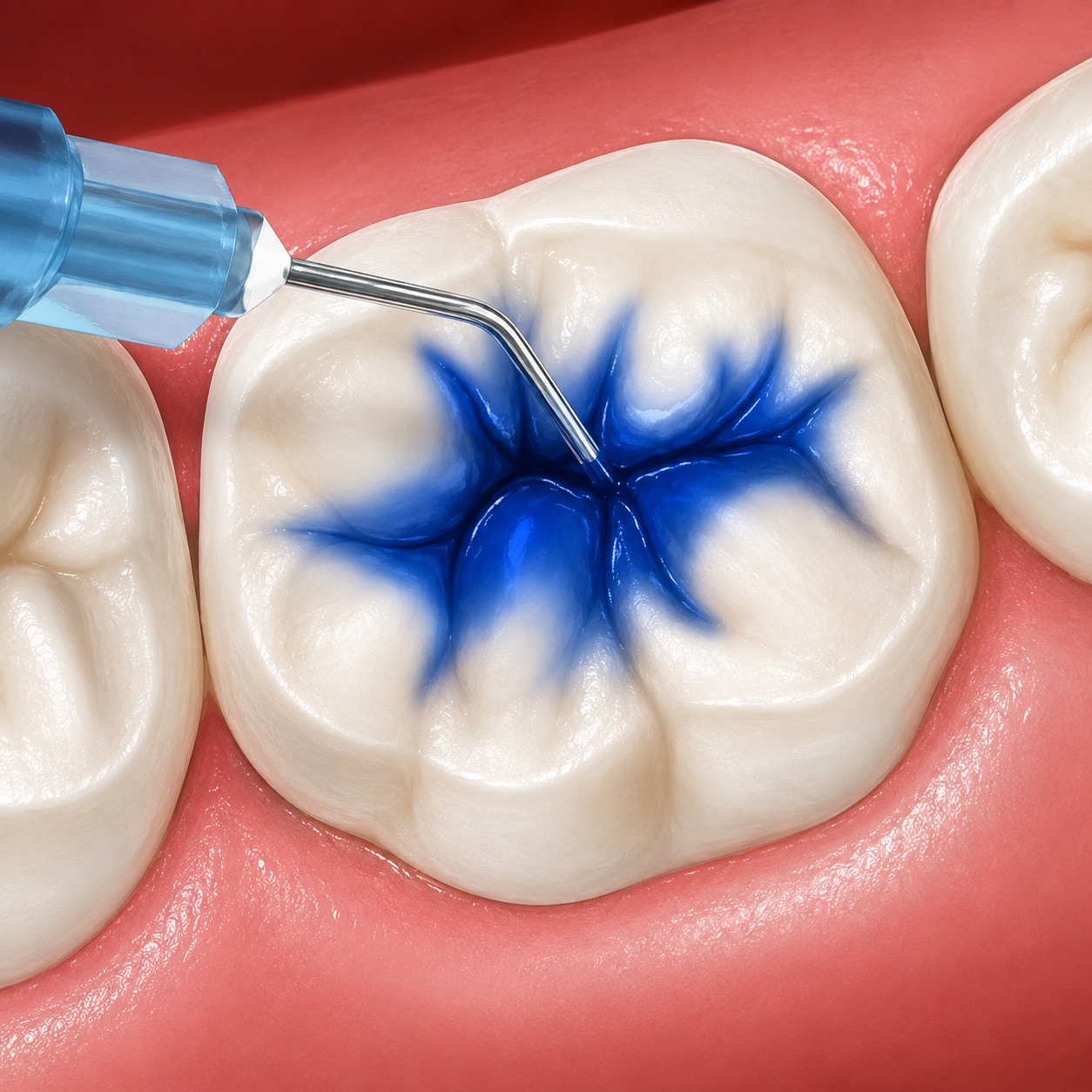 Etching the tooth